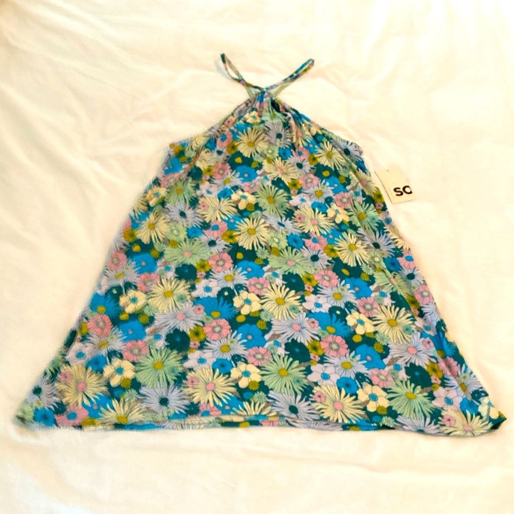 Retro Floral Swing Mini Dress size Small - Picture 2 of 7